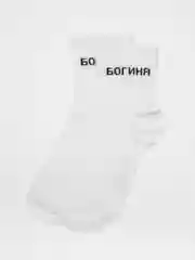 Носки женские, высокие, с надписью, 36-40 размер