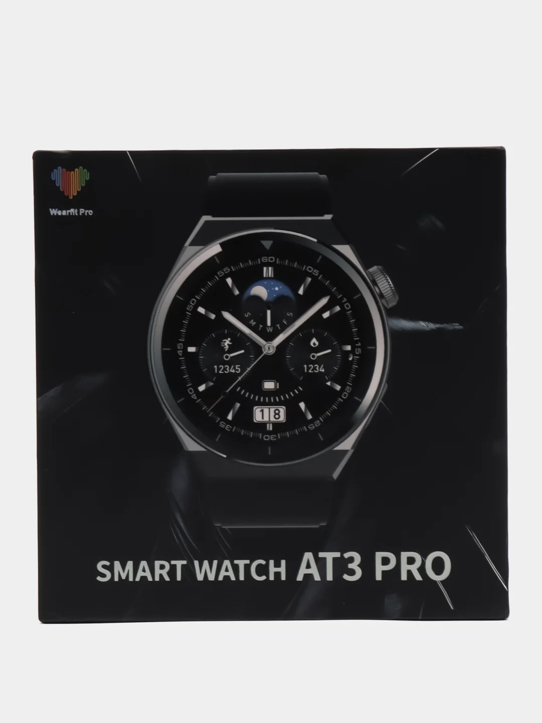 Серый умные смарт часы AT3 PRO MAX с тремя ремешками, фитнес часы, фитнес браслет, Smart Watch