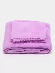 Фиолетовый набор полотенец подарочный, 70*140 см, 35*75 см, микрофибра