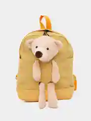 Желтый рюкзак детский, портфель с игрушкой