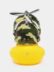 Зелёный хаки утка со шлемом на панель авто или велосипедов
