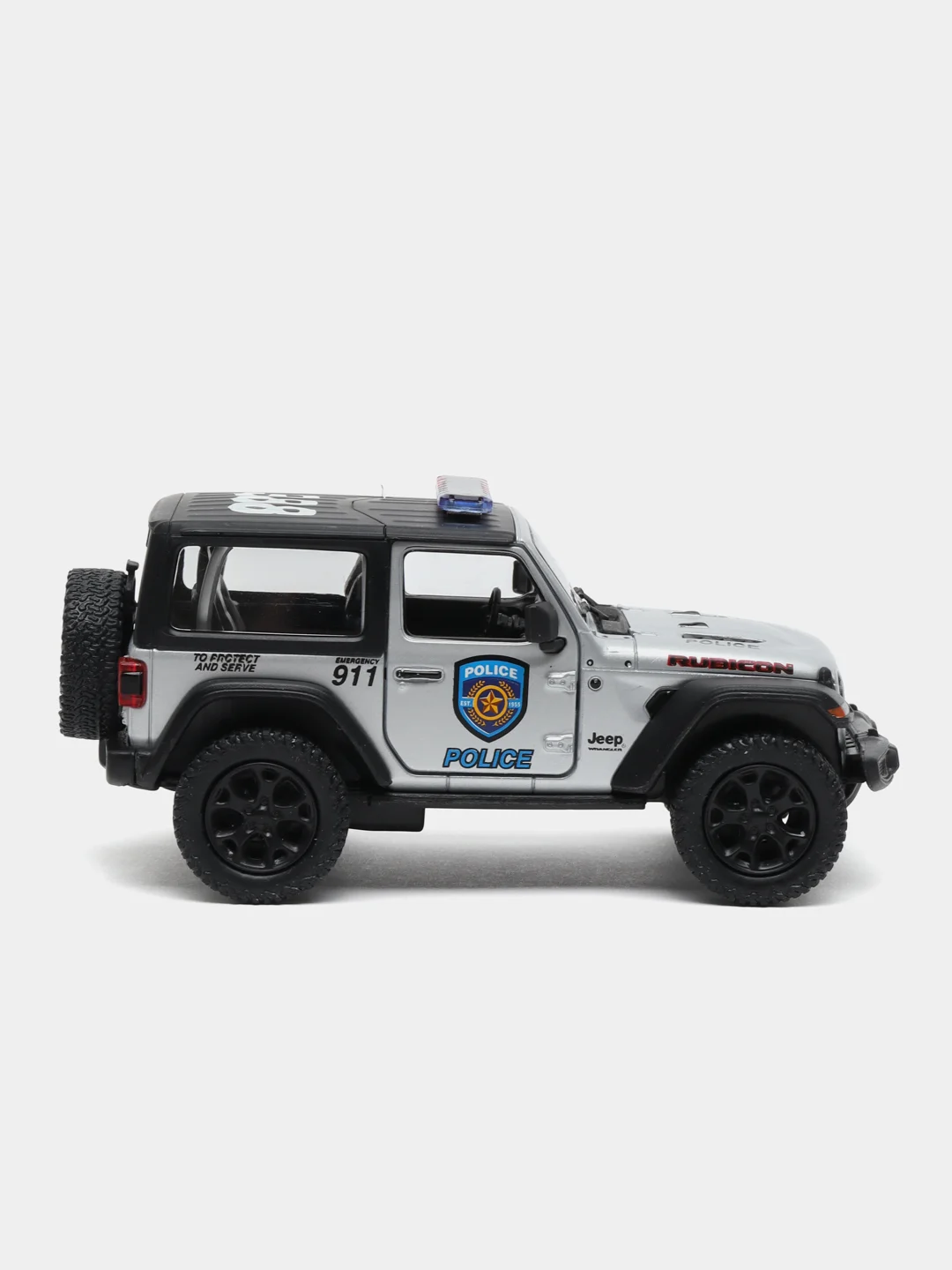 Белый машинка металлическая инерционная/22018 Jeep Wrangler (Hard Top) KT5412DB 1:34 /Kinsmart/