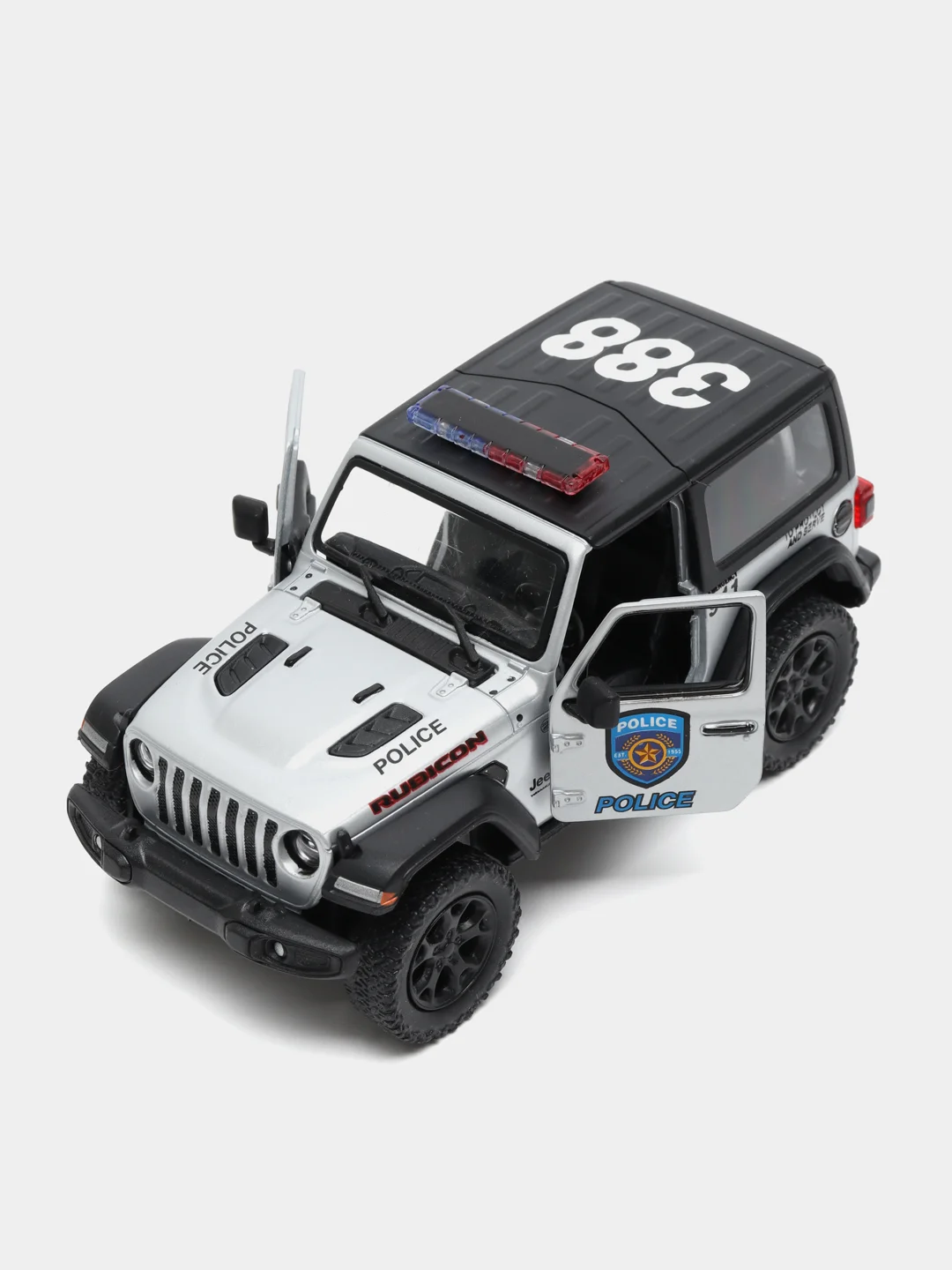 Белый машинка металлическая инерционная/22018 Jeep Wrangler (Hard Top) KT5412DB 1:34 /Kinsmart/