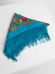 Бордовый платок женский с бахромой