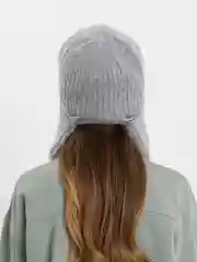 Серый шапка ушанка зимняя женская