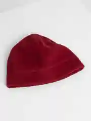 Бордовый шапка бини из флиса, утепленная, унисекс, 10 цветов
