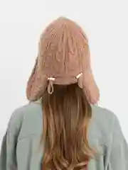Терракотовый шапка ушанка женская, зимняя