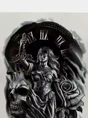 Коралловый временная переводная татуировка, 21 х 15 см