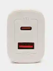 Белый зарядное устройство USB to Type-C, адаптер, блок питания, 20W, быстрая, iPhone, Android