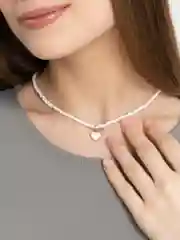 Чокер на шею с подвеской "Сердце", женский, белый