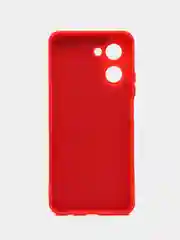 Красный чехол для Realme C33 (Реалми С33), силиконовый, цветной, с мягким подкладом