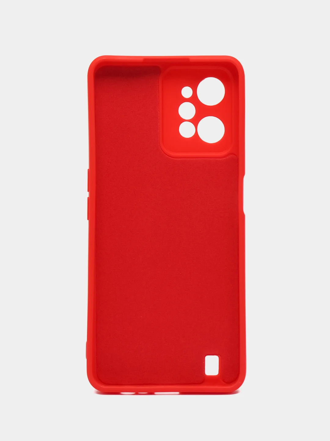 Красный чехол для Realme C31 (Реалми С31), силиконовый, цветной, с мягким подкладом