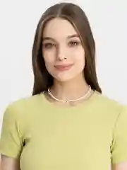 Черный чокер с сердечками