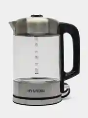 Черный чайник электрический Hyundai HYK-G6405, 1.7л / HYK-P1409 1.7л