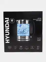 Черный чайник электрический Hyundai HYK-G6405, 1.7л / HYK-P1409 1.7л