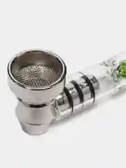 Лайм трубка для курения стеклянная, курительная, "DIAMONDS"