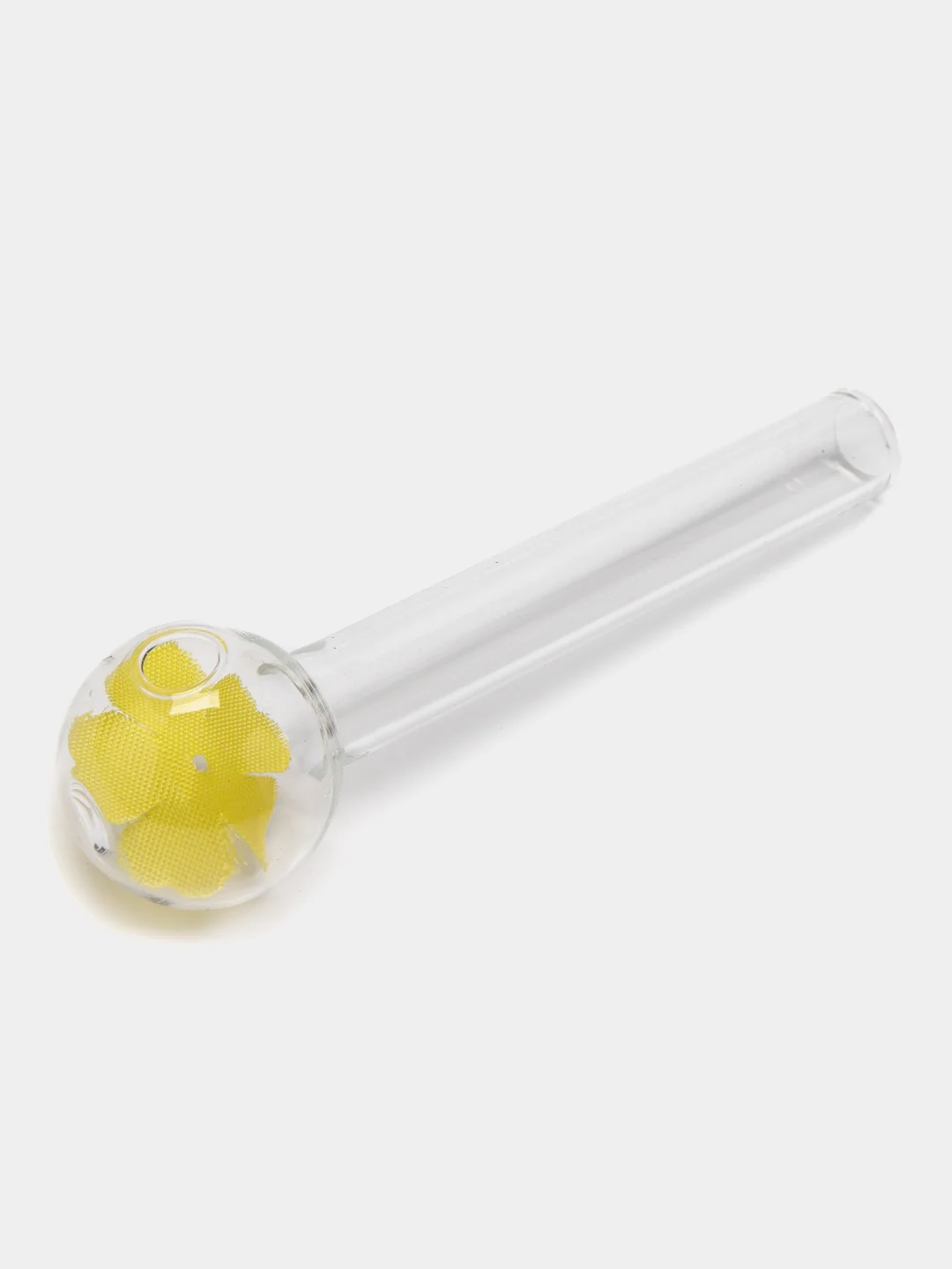 Желтый трубка для курения Happy Valentine Glass Rose, стеклянная