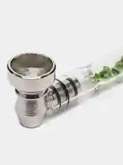 Зеленый трубка для курения стеклянная, курительная, "DIAMONDS"