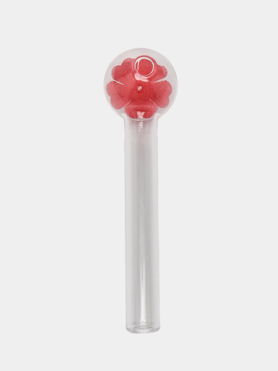 Красный трубка для курения Happy Valentine Glass Rose, стеклянная