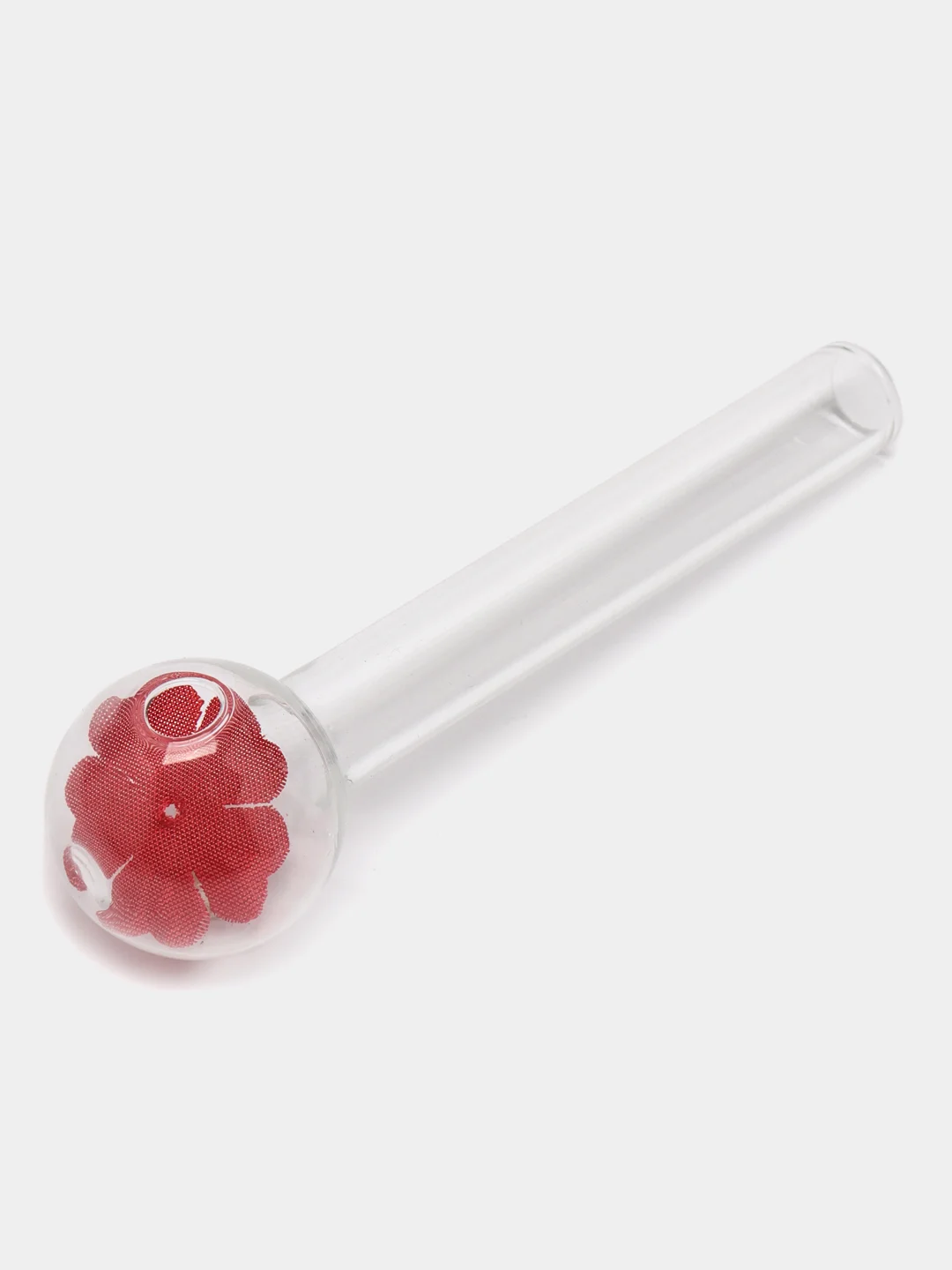 Красный трубка для курения Happy Valentine Glass Rose, стеклянная