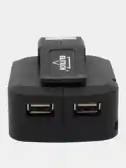 Адаптер-фонарь для аккумулятора Elitech, 18В, Li-Ion, 2 х USB