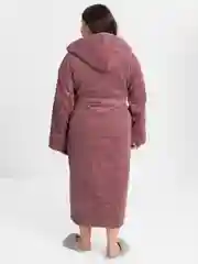 Халат женский, капюшоном, махра, хлопок