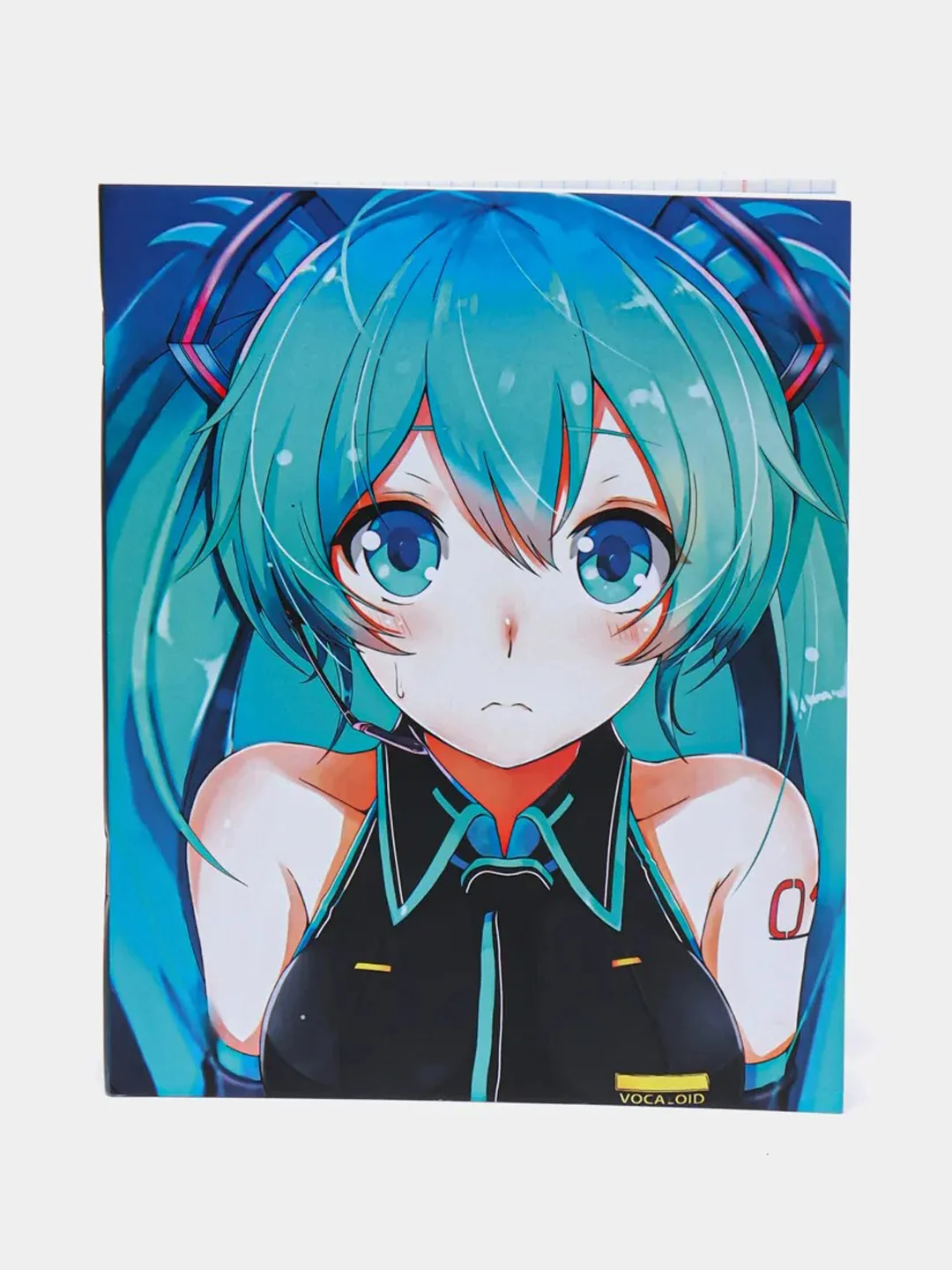 Лазурный тетрадь аниме Vokaloid Hatsune Miku, 48 листов, в клетку