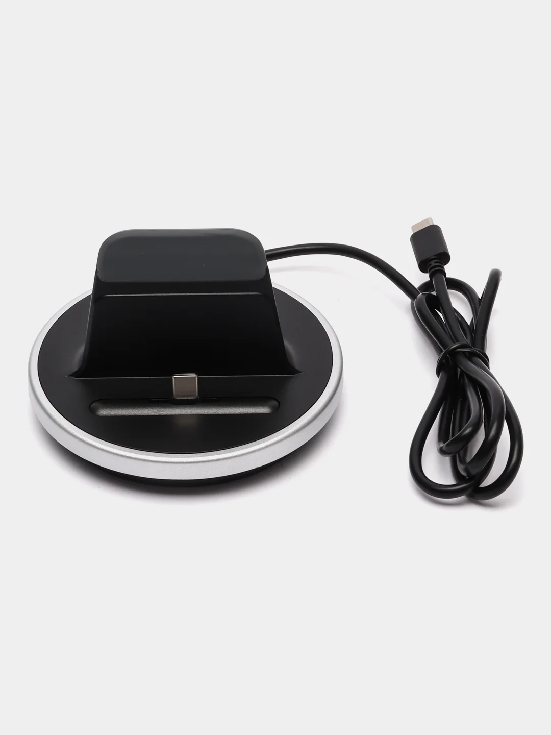 Черный док-станция USB Type-C, подставка ROSCO для зарядки смартфонов на iPhone/ Android/ Samsung