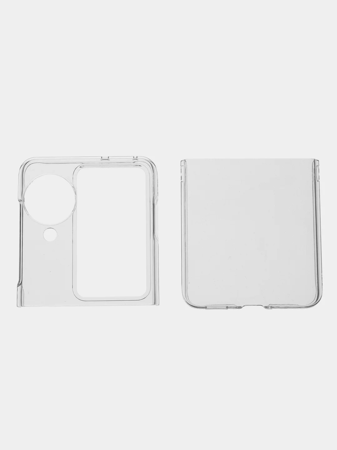 Прозрачный складной пластиковый чехол ROSCO OPPO Find N2 Flip/N3 Flip, прозрачный, с защитой камер