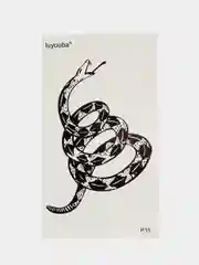 Розовый временные татуировки (змея)