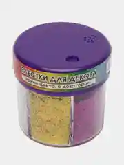 Блестки для декора, диспенсер с дозатором, 6 цветов, 10 г