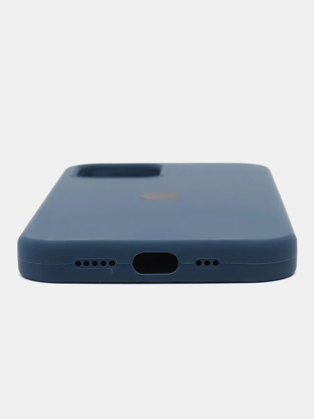 Синий меланж чехол силиконовый Apple Silicone Case для iPhone 12 / iPhone 12 Pro
