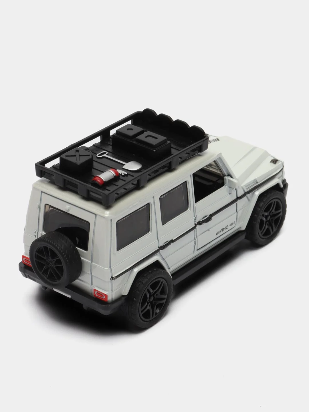 Белый металлическая коллекционная машинка Mercedes Benz Gelendvagen