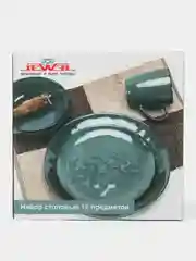 Зеленый набор столовый JEWEL "Танго", керамика, 16 предметов