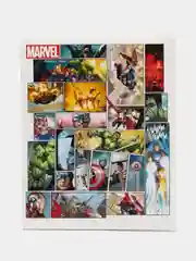 Красный тетрадь 48 листов, "Герои Marvel", клетка