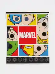 Черный тетрадь 48 листов, "Герои Marvel", клетка
