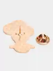 Красный значок металлический, брошь, пин, PIN "Девушка-Мухомор" на рюкзак, одежду, портфель, сумку