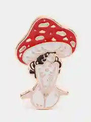 Красный значок металлический, брошь, пин, PIN "Девушка-Мухомор" на рюкзак, одежду, портфель, сумку