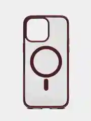 Багровый чехол для iPhone 11, 12, 13, 14, 15, 16, Pro, 15 Pro Max MagSafe, чехол на айфон магсейф