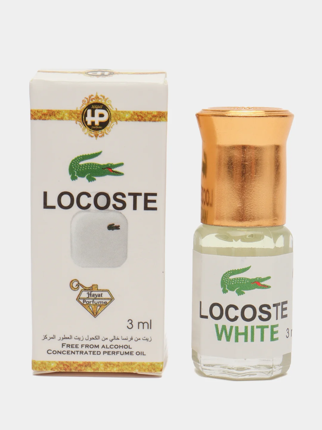 Масляные духи по мотивам Locoste White (Лакосте Вайт), роликовый флакон, 3 мл,без спирта