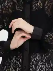 Черный блузка с топом нарядная вечерняя с кружевом, рубашка Sharmin