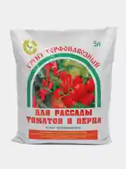 Грунт для рассады : для томата и перца, 5 л, для огурца, 5 л