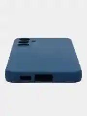 Синий чехол Silicone Cover для Samsung Galaxy S23 FE (Самсунг Галакси С23 ФЕ), силиконовый