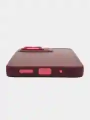 Пурпурный чехол матовый для Redmi 10C / Poco C40, пластиковый, полупрозрачный, с глянцевой рамкой
