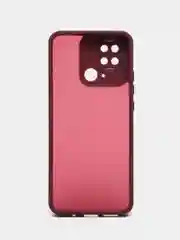 Пурпурный чехол матовый для Redmi 10C / Poco C40, пластиковый, полупрозрачный, с глянцевой рамкой