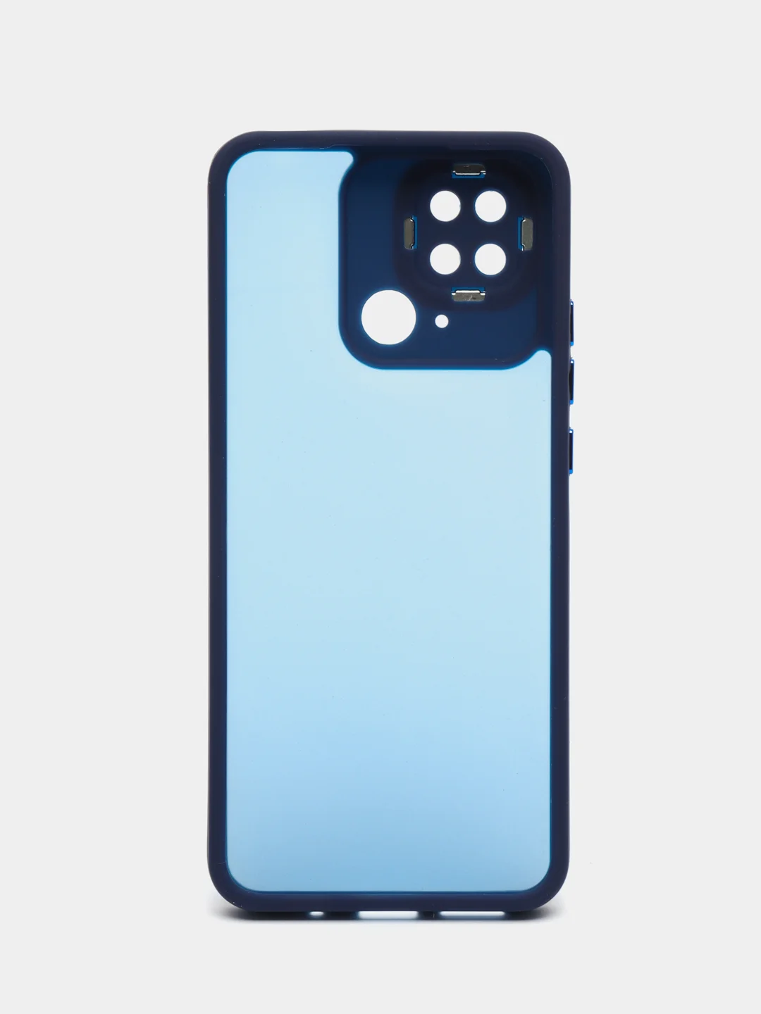 Пурпурный чехол матовый для Redmi 10C / Poco C40, пластиковый, полупрозрачный, с глянцевой рамкой