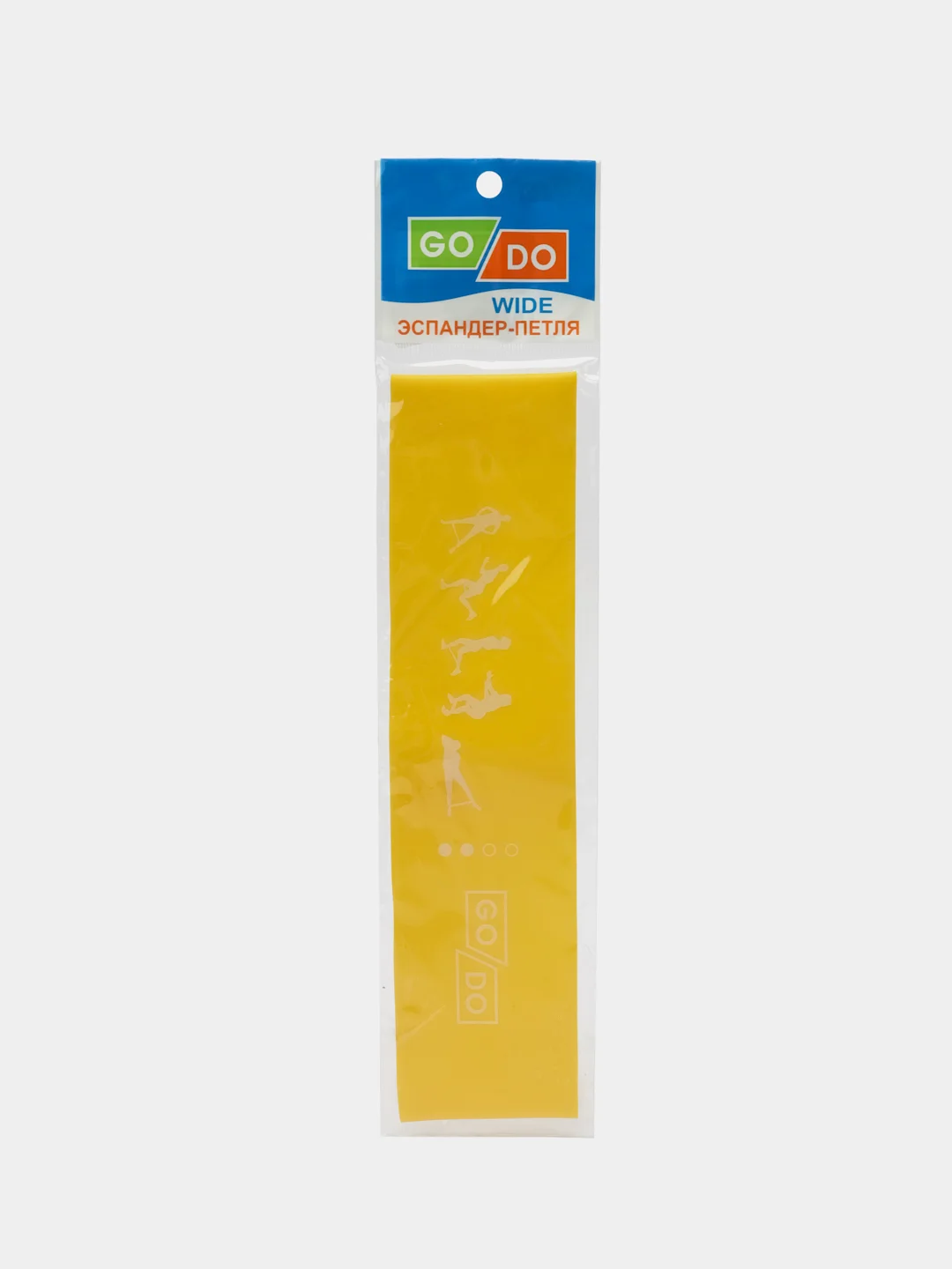 Желтый фитнес резинка, лента спортивная, эспандер, Go Do Wide, 61 х 7,5 см