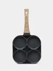 Серый сковорода для завтраков, с 4 отсеками, 18 см, подарок, сковородка, сковородка маленькая