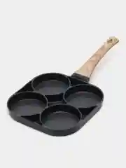 Серый сковорода для завтраков, с 4 отсеками, 18 см, подарок, сковородка, сковородка маленькая