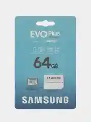 Карта памяти Samsung EVO Plus micro SDXC, 64 ГБ